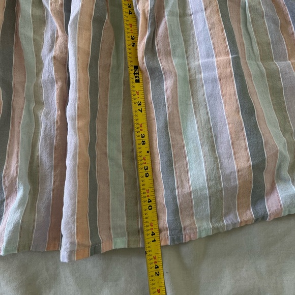 Lucky Brand Pastel Stripe Dress Multi Tiered Drawstring Neck Womens - Picture 9 of 10